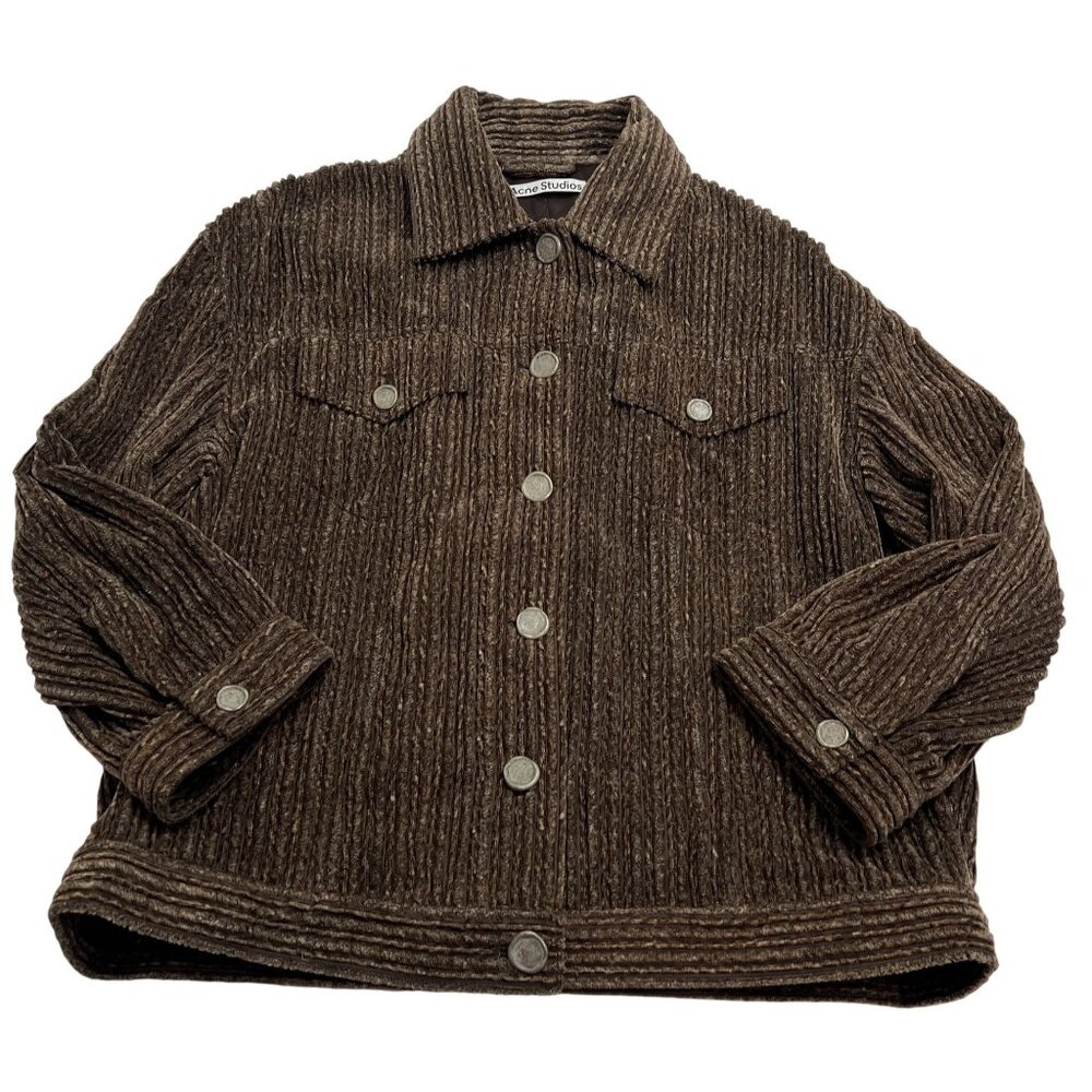 Acne Studios Printed Corduroy Jacket Style OUTW000673 in Brown